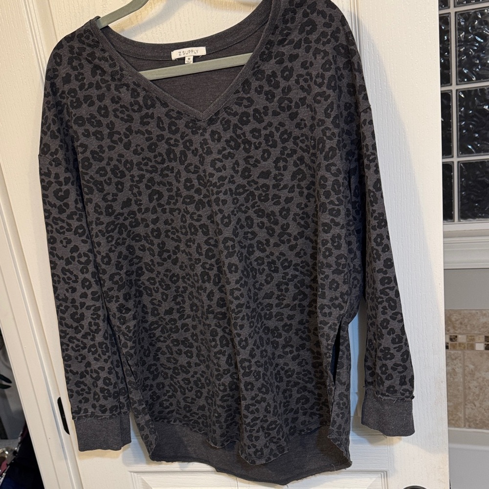 Z Supply Charcoal V-Neck Sweater